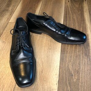 Van Heusen Men’s Memory Foam Black Oxford Lace Up Dress Shoe Size 9